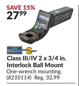Princess Auto Class III/IV 2x 3/4 in. Inter lock Ball Mount offer