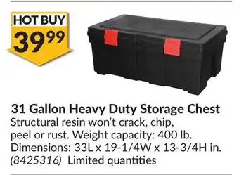 Princess Auto 31 Gallon Heavy Duty Storage Chest offer