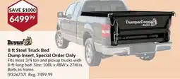 Princess Auto 8 ft Steel Truck Bed Dump Insert, Special Order Only offer