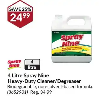 Princess Auto 4 Litre Spray Nine Heavy-Duty Cleaner/Degreaser offer