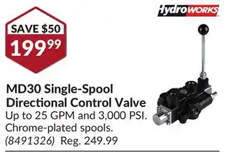 Princess Auto MD30 Single-Spool Directional Control Valve offer