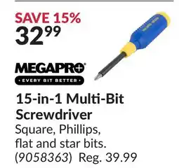 Princess Auto 15-in-1 Multi-Bit Screwdriver offer