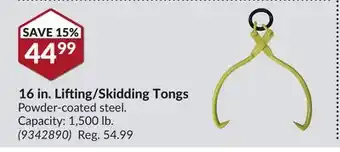 Princess Auto 16 in. Lifting/Skidding Tongs offer