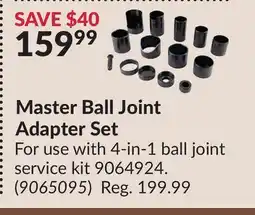 Princess Auto Master Ball Joint Adapter Set offer