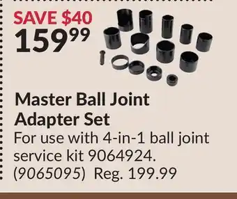 Princess Auto Master Ball Joint Adapter Set offer