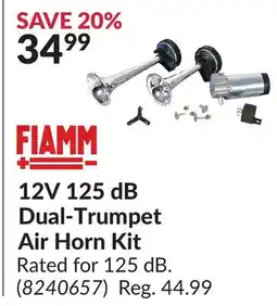 Princess Auto 12V 125 dB Dual-Trumpet Air Horn Kit offer