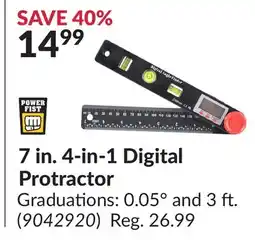 Princess Auto 7in. 4-in-1 Digital Protractor offer