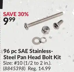 Princess Auto 96 pc SAE Stainless- Steel Pan Head Bolt Kit offer