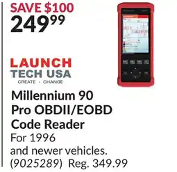 Princess Auto Millennium 90 Pro OBDII/EOBD Code Reader offer