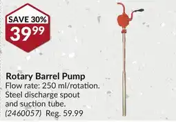 Princess Auto Rotary Barrel Pump offer