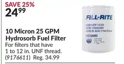 Princess Auto 10 Micron 25 GPM Hydrosorb Fuel Filter offer