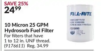 Princess Auto 10 Micron 25 GPM Hydrosorb Fuel Filter offer