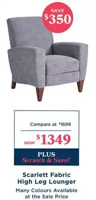 La Z Boy Scarlett Fabric High Leg Lounger offer