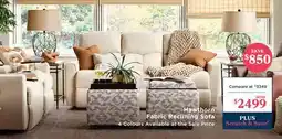 La Z Boy Hawthorn Fabric Reclining Sofa offer