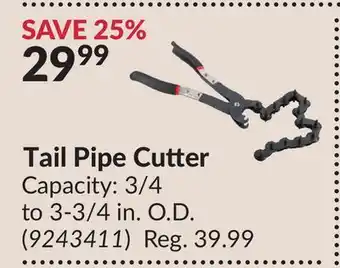 Princess Auto Tai Pipe Cutter offer