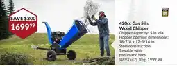 Princess Auto Power Fist 420cc Gas 5 in. Wood Chipper offer