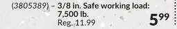 Princess Auto Power Fist 3/8 in. Safe working load: 7,500 lb offer
