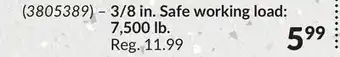 Princess Auto Power Fist 3/8 in. Safe working load: 7,500 lb offer