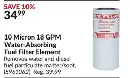 Princess Auto 10 Micron 18 GPM Water-Absorbing Fuel Filter Element offer
