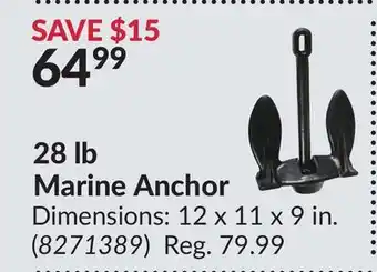Princess Auto 28 lb Marine Anchor offer