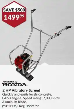 Princess Auto 2 HP Vibratory Screed offer