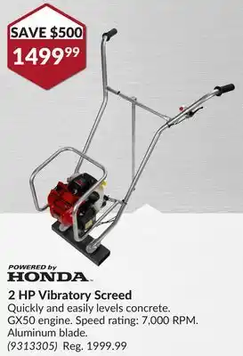 Princess Auto 2 HP Vibratory Screed offer