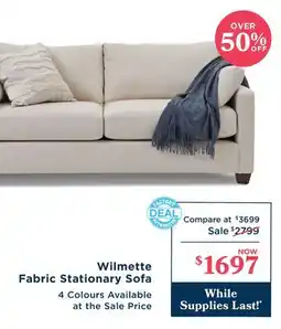 La Z Boy Wilmette Fabric Stationary Sofa offer