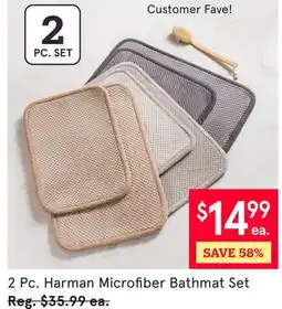 Kitchen Stuff Plus 2 Pc. Harman Microfiber Bathmat Set offer