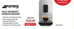 TA Appliances & Barbecues SMEG FULLY-AUTOMATIC ESPRESSO MACHINE offer