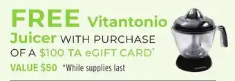 TA Appliances & Barbecues Vitantonio Juicer offer
