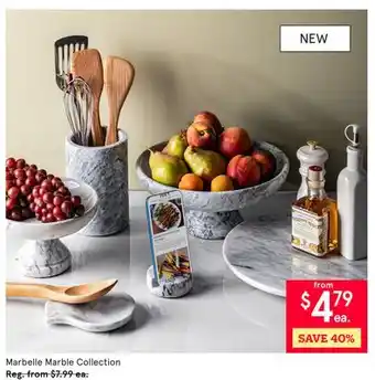 Kitchen Stuff Plus Marbelle Marble Collection offer