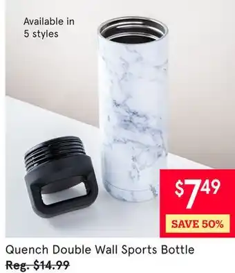 Kitchen Stuff Plus Quench Double Wall Sports Bottle offer