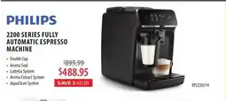 TA Appliances & Barbecues PHILIPS 2200 SERIES FULLY AUTOMATIC ESPRESSO MACHINE offer