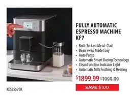 TA Appliances & Barbecues KITCHEN AID FULLY AUTOMATIC ESPRESSO MACHINE KF7 offer