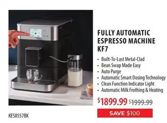 TA Appliances & Barbecues KITCHEN AID FULLY AUTOMATIC ESPRESSO MACHINE KF7 offer