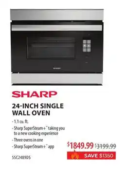 TA Appliances & Barbecues Sharp 24-INCH SINGLE WALL OVEN offer