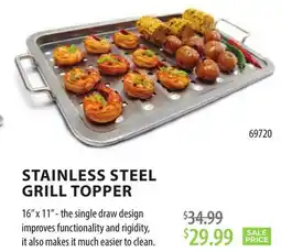 TA Appliances & Barbecues STAINLESS STEEL GRILL TOPPER offer