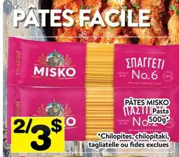 Supermarché PA PÂTES MISKO | Pasta offer