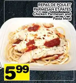 Supermarché PA REPAS DE POULET PARMESAN ET PÂTES | Chicken Parmesan and Pasta Meal offer