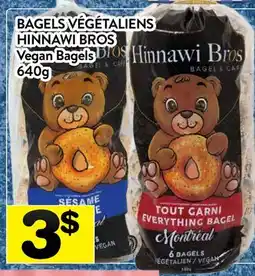 Supermarché PA BAGELS VÉGÉTALIENS HINNAWI BROS | Vegan Bagels offer