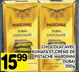 Supermarché PA CHOCOLAT AVEC KUNAFA ET CRÈME DE PISTACHE MARDINNI DUBAI offer