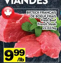 Supermarché PA BIFTECK FRANÇAIS DE BOEUF FRAIS | Fresh Beef French Steak offer