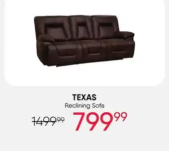 Meubles RD TEXAS Reclining Sofa offer