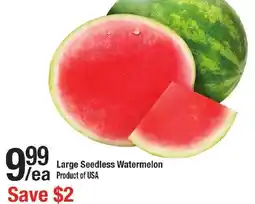 Arz Fine Foods Large seedless watermelon offer