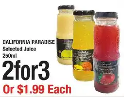 Arz Fine Foods California paradise selected juice offer