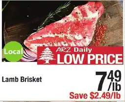 Arz Fine Foods Lamb brisket offer