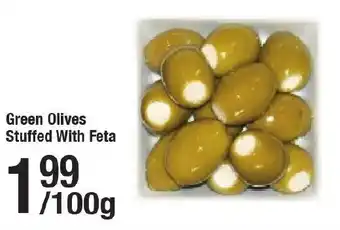 Arz Fine Foods Green olives stuffed with feta offer