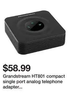 Newegg Grandstream HT801 compact single port analog telephone adapter (ATA) Supports 1 SIP offer