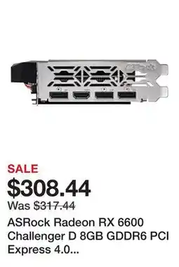 Newegg ASRock Radeon RX 6600 Challenger D 8GB GDDR6 PCI Express 4.0 Graphics Card RX6600 CLD 8G offer