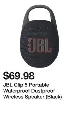 Newegg JBL Clip 5 Portable Waterproof Dustproof Wireless Speaker (Black) offer